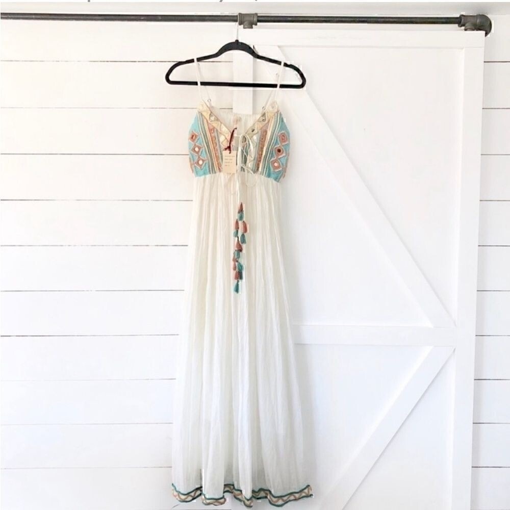 NWT Raga Anthropologie Coastland Babydoll Maxi Dress Medium - Picture 6 of 9